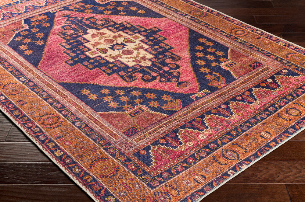 Amelie Machine Washable Rug — Rose / Burnt Orange | AML-2347