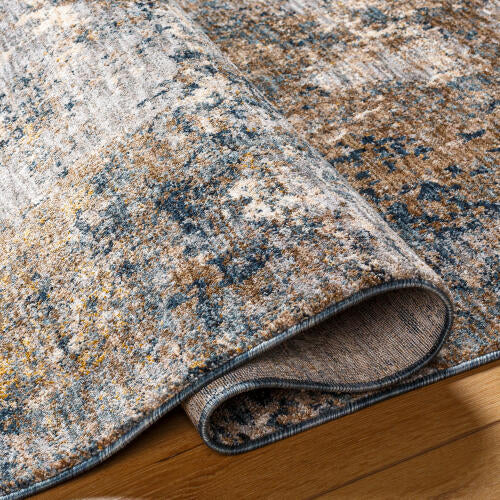 Livabliss Mirabel Machine Woven Rug — Taupe / Denim Multi | MBE-2303 - construction