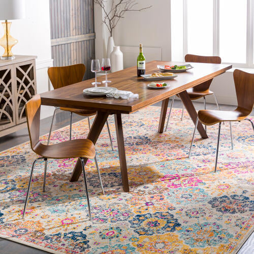 Livabliss Harput Machine Woven Rug — Multicolor Diamond Medallion | HAP-1018