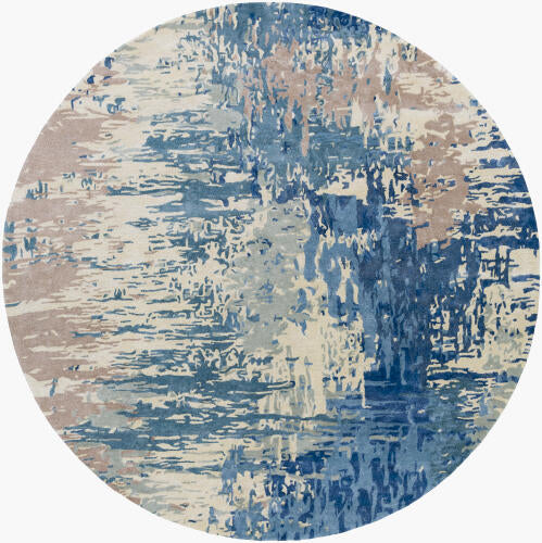 Banshee Handmade Wool & Viscose Rug — Blue Multi | BAN-3342
