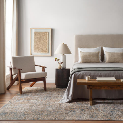 Livabliss Mirabel Machine Woven Rug — Taupe / Denim Multi | MBE-2303