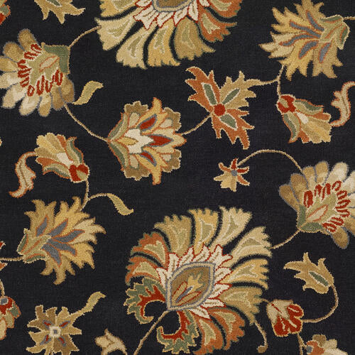 Caesar Handmade Wool Rug — Black / Olive / Rust | CAE-1027
