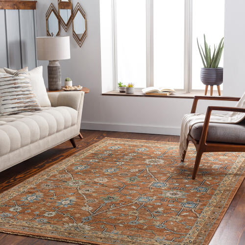 Reign Handmade Wool Rug — Rust / Multi | REG-2301 - colour & pattern