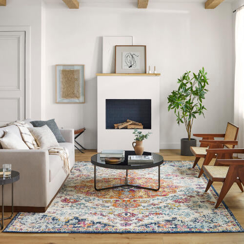 Livabliss Harput Machine Woven Rug — Multicolor Medallion | HAP-1000