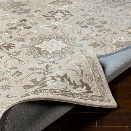 Caesar Handmade Wool Rug — Gray / Taupe | CAE-1197 - construction