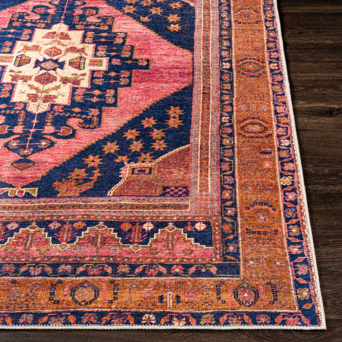 Amelie Machine Washable Rug — Rose / Burnt Orange | AML-2347
