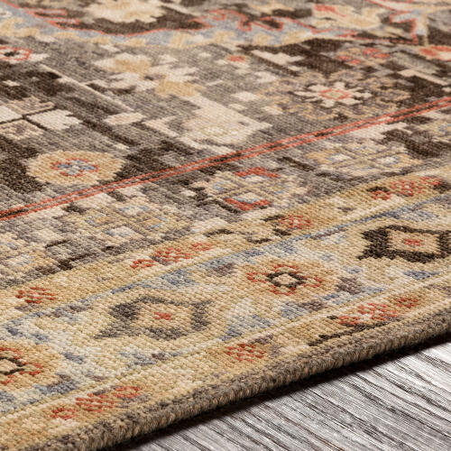 Cappadocia Handmade Wool Rug — Charcoal / Rust Multi | CPP-5029