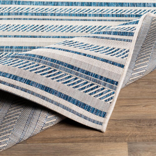 Livabliss Eagean Machine Woven Rug — Blue / Ivory | EAG-2337