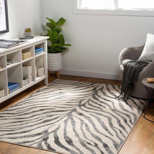 City Machine Woven Rug — Gray / Ivory | CIT-2300 - colour & pattern