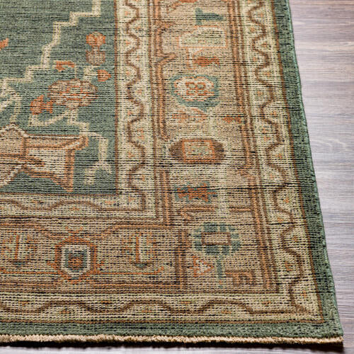 Reign Handmade Wool Rug — Teal & Terracotta Medallion Design | REG-2304