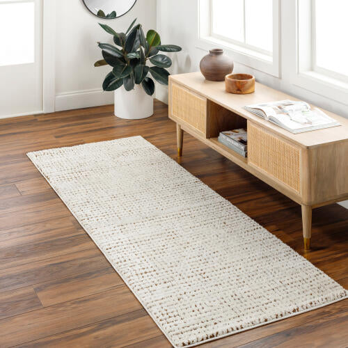 Livabliss Freud Machine Woven Rug — Ivory / Taupe | FEU-2318 - colour & pattern