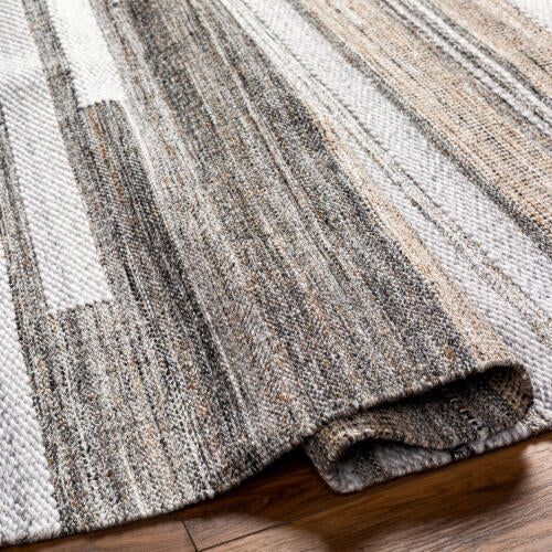 Azalea Handmade Rug — Black / Tan | AZA-2334 - construction
