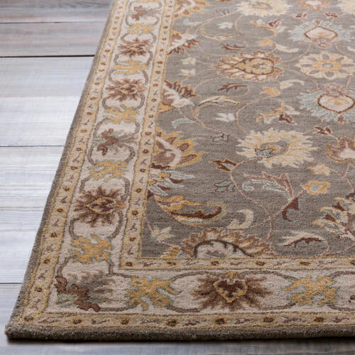 Caesar Handmade Wool Rug — Charcoal / Taupe | CAE-1005