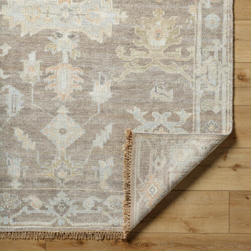Antalya Handmade Wool Rug — Tan / Sage | ANT-2301 - construction