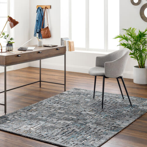 Calgary Handmade Rug — Blue / Gray | CGR-2305 - colour & pattern