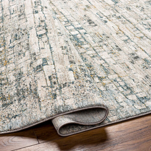 Livabliss Dresden Machine Woven Rug — Soft Teal / Taupe | DRE-2304