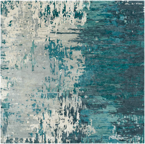 Banshee Handmade Wool & Viscose Rug — Teal | BAN-3343