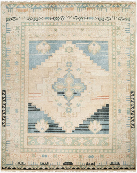 Anadolu Hand Knotted Rug — Teal / Cream | AAU-2301