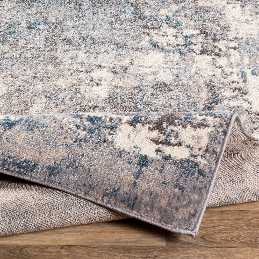 Ankara Machine Woven Rug — Beige / Teal | AKR-2307 - construction