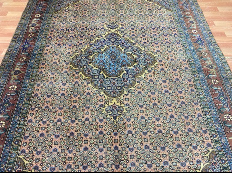 7'x10' Hand-Knotted Persian Beige/Blue Area Rug – KB Rugs