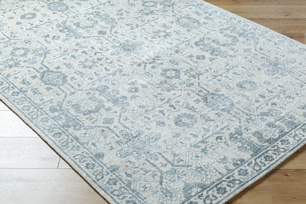 Aleyna Hand Knotted Rug — Light Blue / Cream | ANE-2300