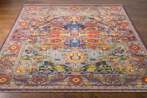 Cappadocia Handmade Wool Rug — Blue / Rust Multi | CPP-5022