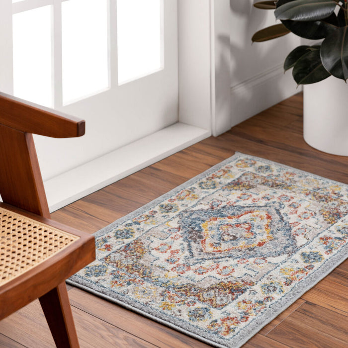 Ankara Machine Woven Rug — Gray / Ice Blue | AKR-2300