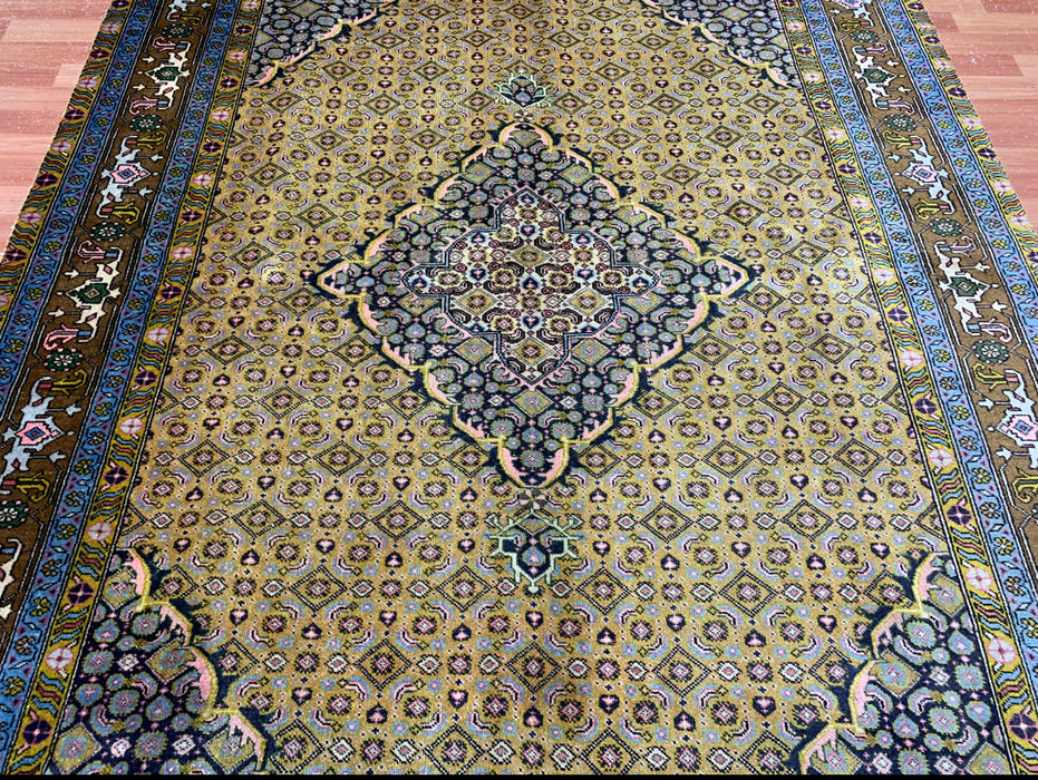 7'x10' Hand-Knotted Persian Olive/Multi Area Rug – KB Rugs 