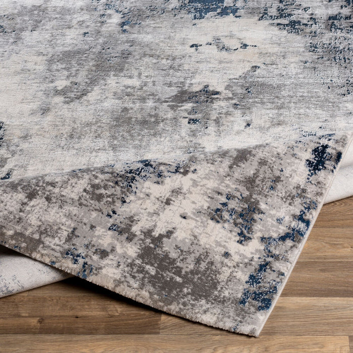 Aisha Machine Woven Rug — Charcoal / Blue | AIS-2314
