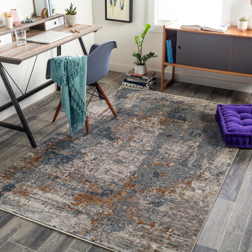 Livabliss Cardiff Machine Woven Rug — Blue / Multi | CDF-2305 - colour & pattern
