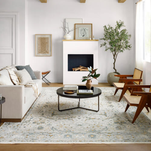 Livabliss Dresden Machine Woven Rug — Ivory / Mist | DRE-2309