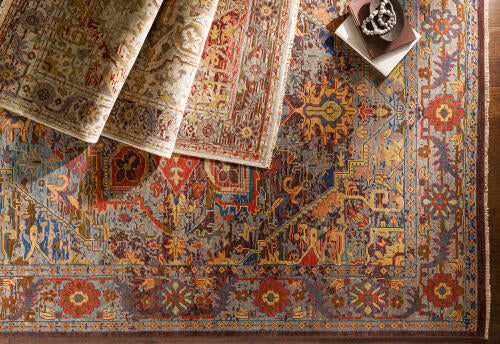 Cappadocia Handmade Wool Rug — Blue / Rust Multi | CPP-5022 - colour & pattern