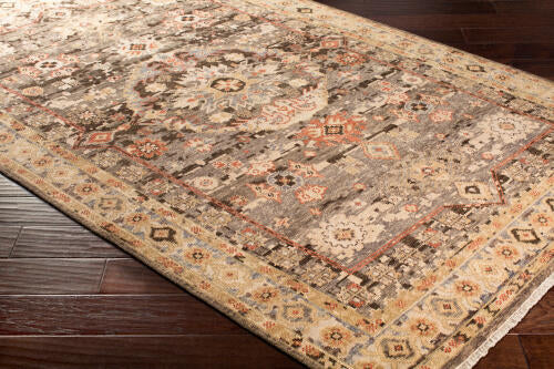 Cappadocia Handmade Wool Rug — Charcoal / Rust Multi | CPP-5029