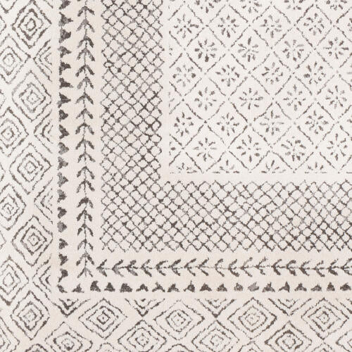 Bahar Machine Woven Rug — Charcoal / Light Beige | BHR-2321
