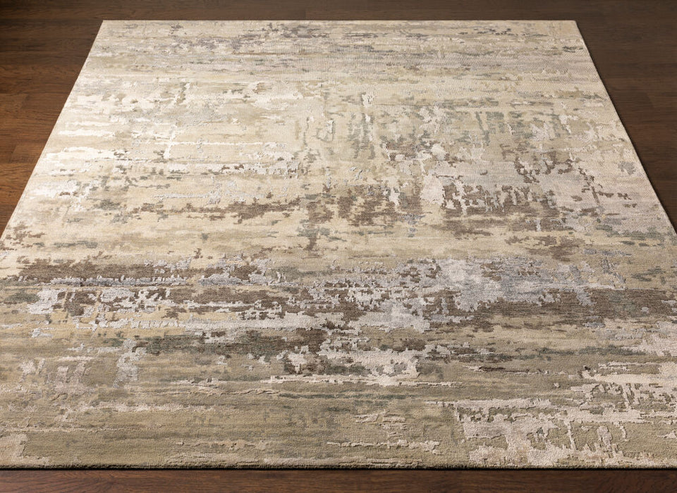 Arte Handmade Wool & Viscose Rug — Gray / Taupe | RTE-2303
