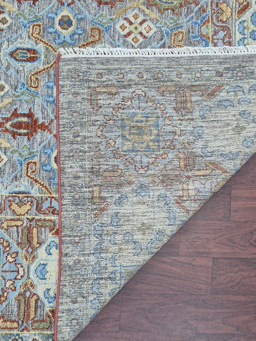 8x10ft,Hand knottedCarpets, Oriental Mumlook Embossed design,Natural Grey