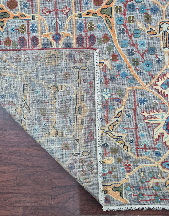 8x10ft. Hand knotted, Oriental Bijar embossed design Natural Grey