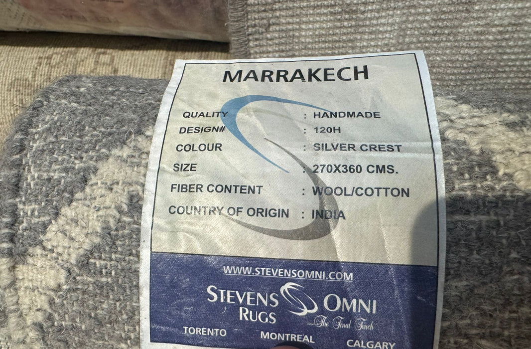 9'x12' Hand-Knotted Marrakech Grey/Cream Area Rug – KB Rugs