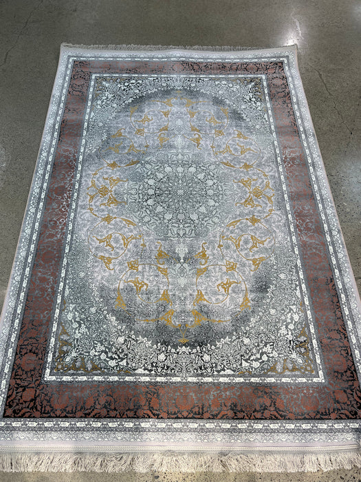 10'x13' Power-Loomed Persian Style Pink/Grey Area Rug – KB Rugs