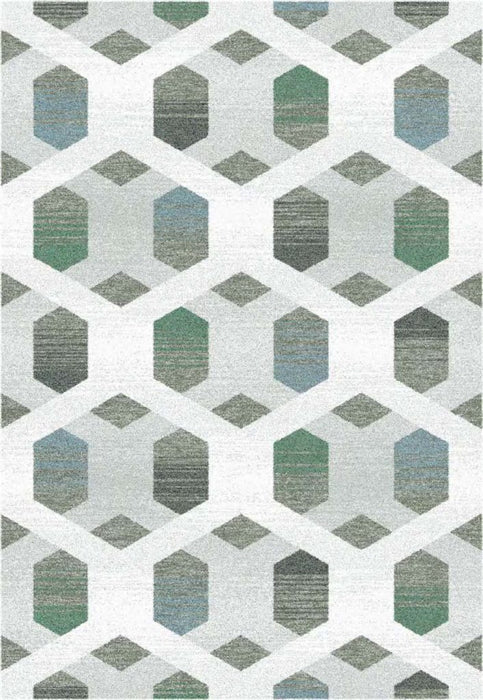 5'x8' Power-Loomed Modern Geometrical Style Green/Multi Area Rug – KB Rugs