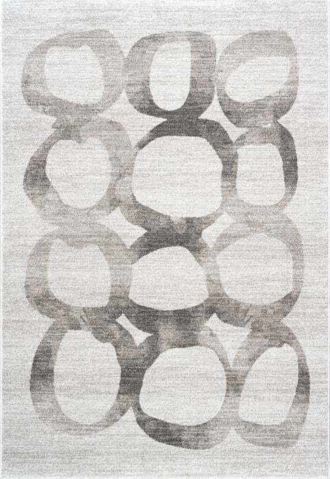 8'x10' Power-Loomed Modern Geometrical Style Brown/Ivory Area Rug – KB Rugs