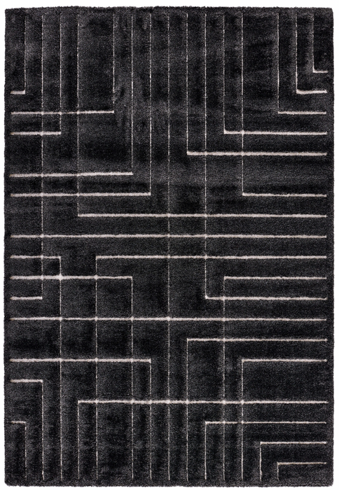 Fine High End Rug – Axis Onyx Black, Nordic Collection