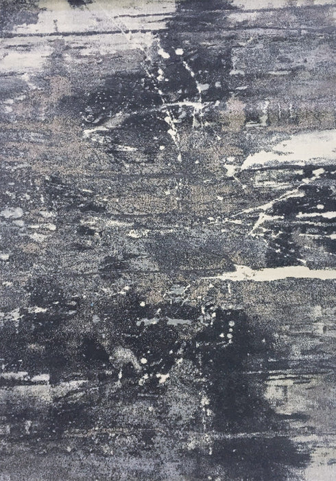 8'x10' Power-Loomed Abstract Modern Style Grey/White Area Rug – KB Rugs