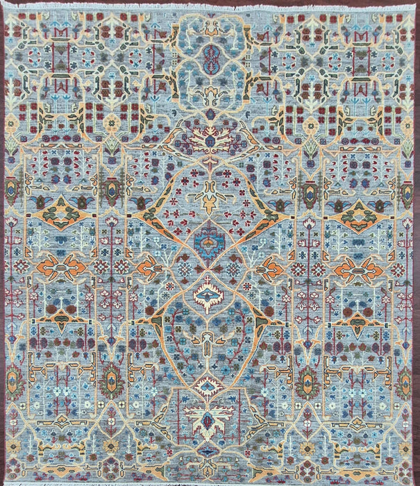 8x10ft. Hand knotted, Oriental Bijar embossed design Natural Grey
