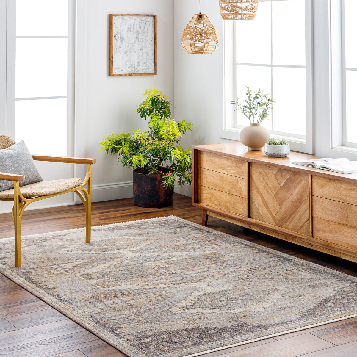Aida Machine Woven Rug — Beige / Taupe | AAD-2303 - colour & pattern