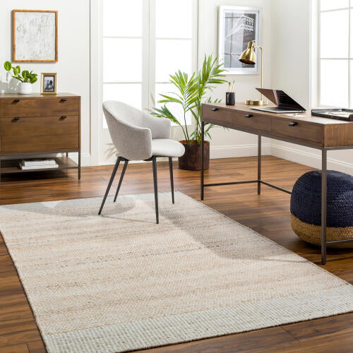 Abbey Handwoven Wool Rug — Ivory / Sand | ABB-2301 - colour & pattern