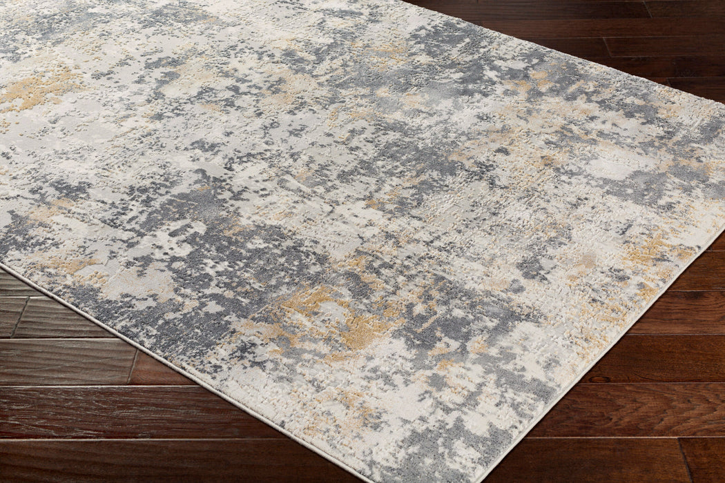 Aisha Machine Woven Rug — Charcoal / Mustard | AIS-2303