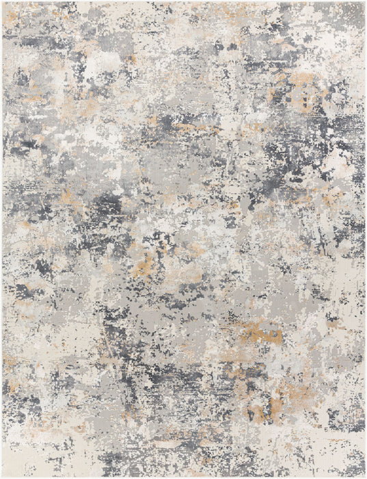 Aisha Machine Woven Rug — Charcoal / Mustard | AIS-2303