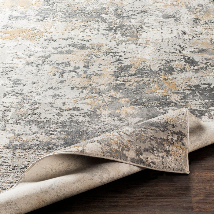Aisha Machine Woven Rug — Charcoal / Mustard | AIS-2303