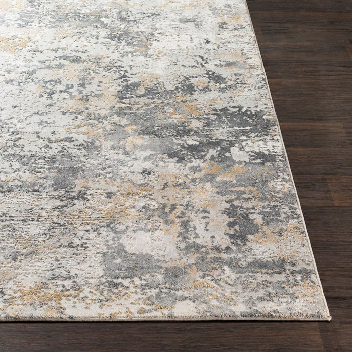 Aisha Machine Woven Rug — Charcoal / Mustard | AIS-2303